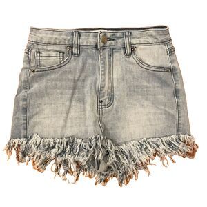 Ocean Drive Denim Jean Shorts Womens Junior Size 1  Fringe Festival Casual